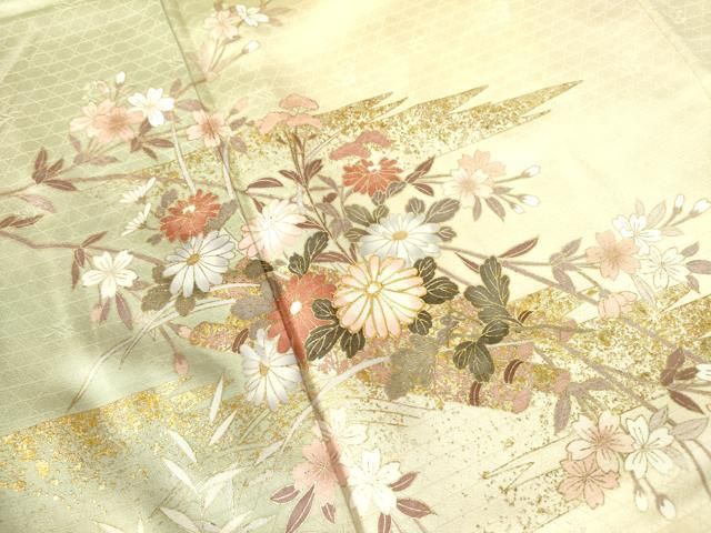 平和屋着物□訪問着 花筏 暈し染め 金彩 やまと誂製 正絹