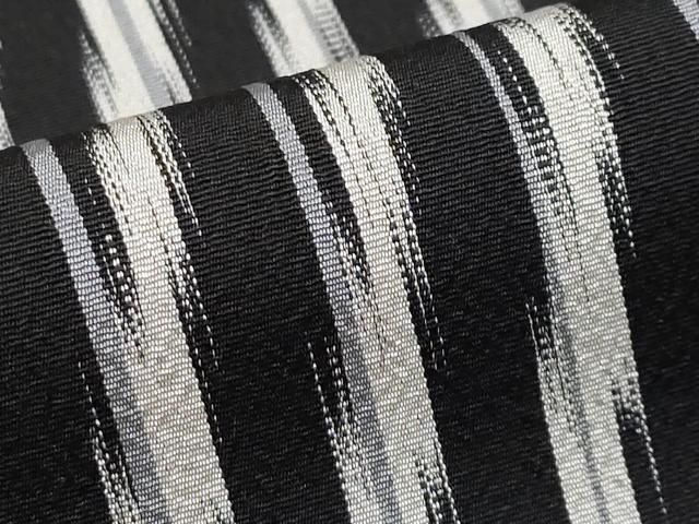 平和屋本店■極上　お召　よろけ縞　黒地　逸品　未使用　CYAA2030s5 平和屋本店□極上 お召 よろけ縞 黒地 逸品 未使用 CYAA2030s5 平和屋本店