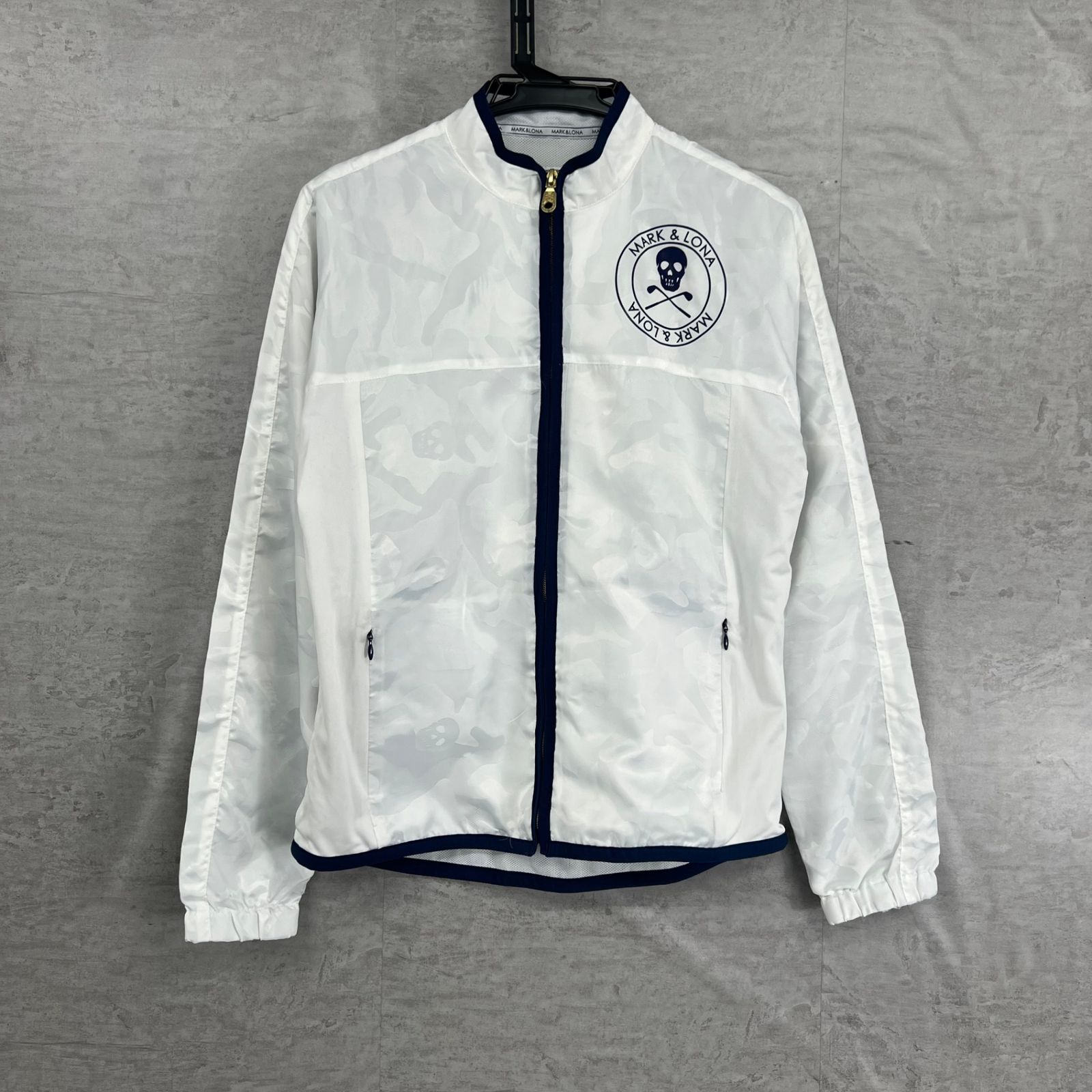 MARK ＆ LONA レディース ゴルフウェア ウィンドブレーカー ジャンパー M ホワイト マークアンドロナ 女性用 アウター