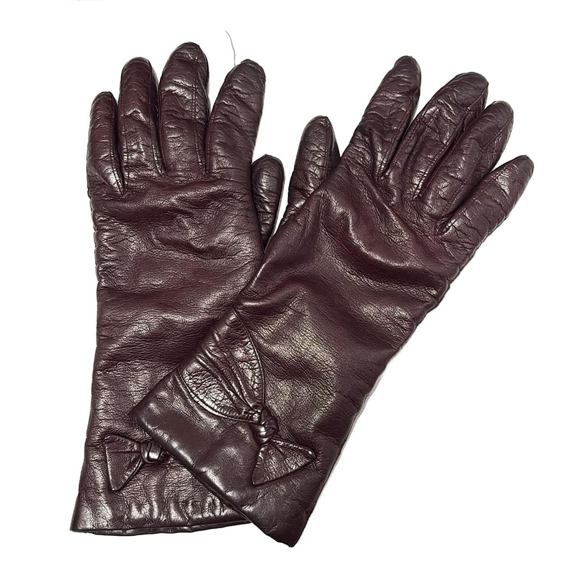 MADOVA(マドヴァ) 手袋 レディース - ダークブラウン カシミヤ、レザー