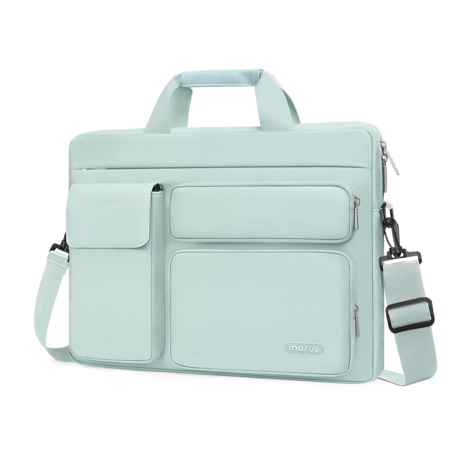 メッセンジャーバッグ 対応機種 MacBook ショルダー Pro 16インチ 2024-2021 M3 ラップトップ M2 M1/2019-2020 A2141、15-15.6インチ [MOSISO] ノートパソコン 二つ盛り上がるポケットu0026一つフラップポケ