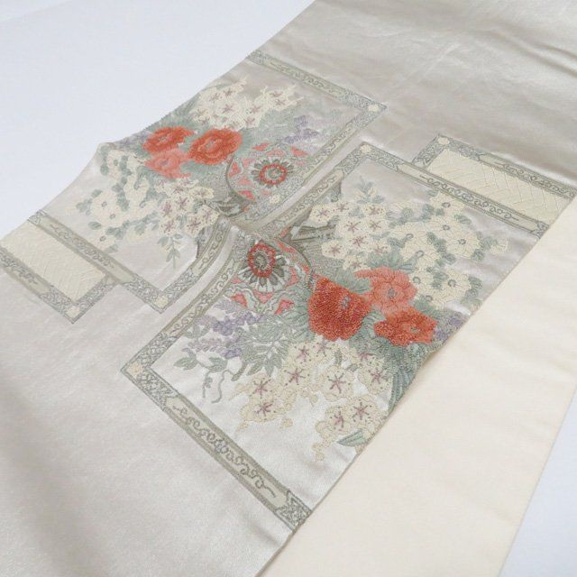 O0830 美品 逸品 引き箔 豪華 相良刺繍 松園 袋帯 O0830 美品 逸品 引き箔 豪華 相良刺繍 松園 袋帯 - メルカリ