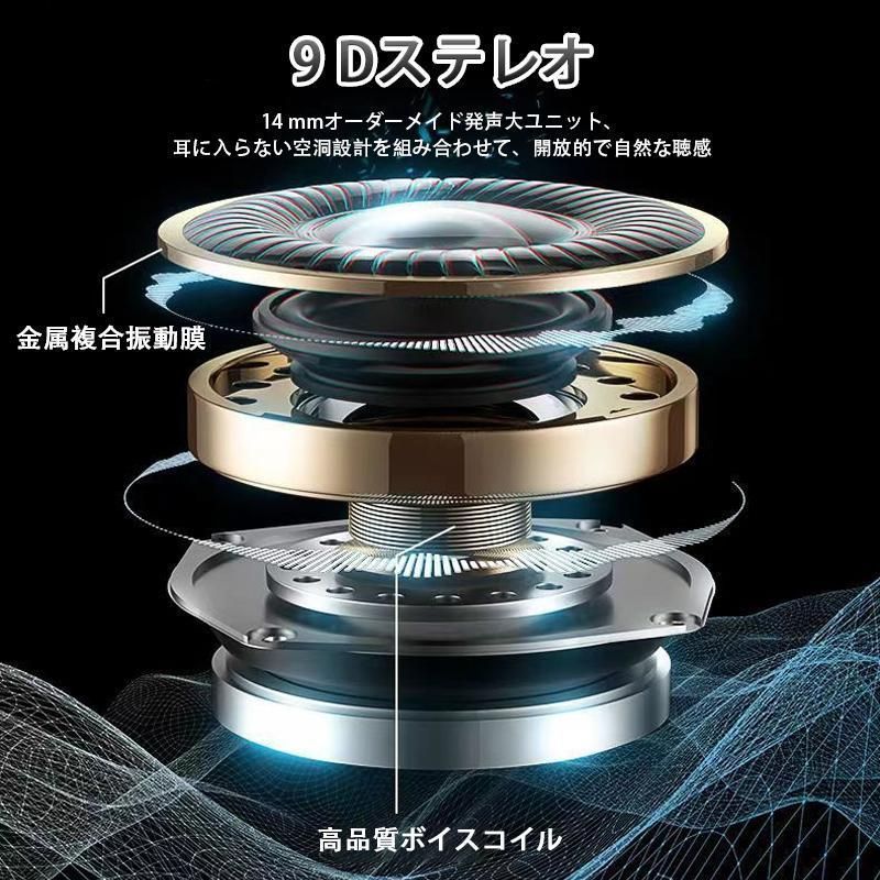 送料無料! 骨伝導イヤホン ワイヤレスイヤホン Bluetooth5.0 ブルートゥース コードレスイヤホン 音漏れ防ぐ 両耳 片耳 スポーツ 超軽量 ハンズフリー 超長待機 プレゼント