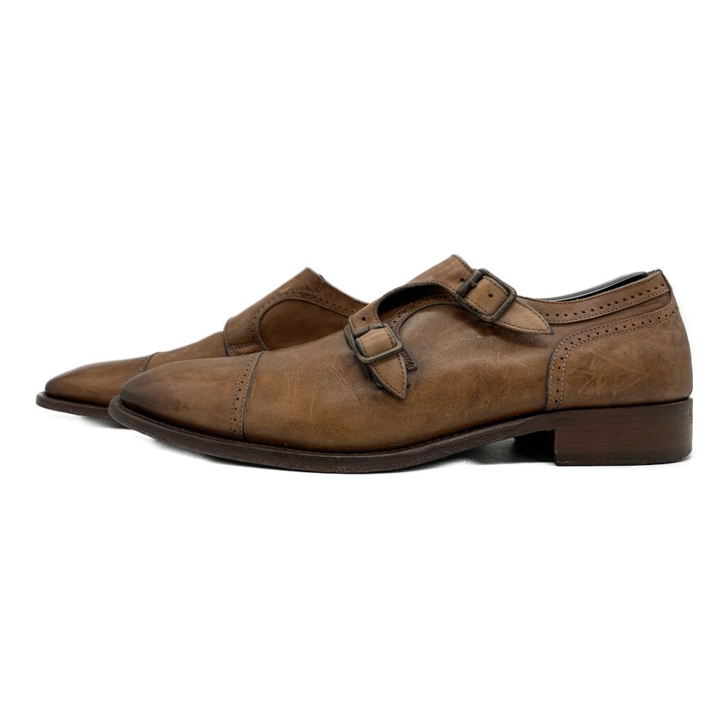 イタリア製 Johnston&Murphy ダブルモンクストラップ レザーシューズ