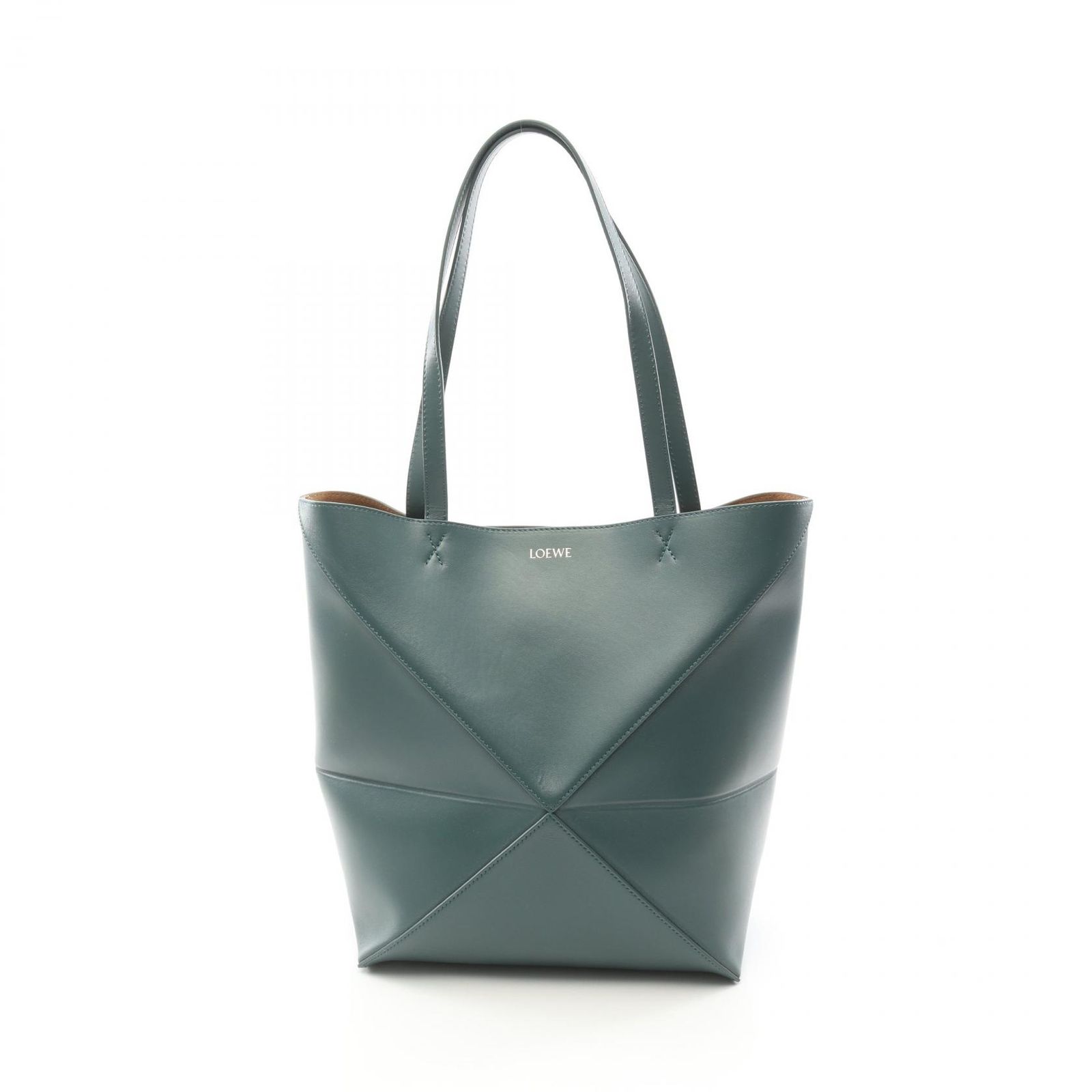 ロエベ LOEWE トートバッグ PUZZLE TOTE MEDIUM A657G50X014535 グリーン系 レザー トートバッグ レディース