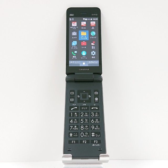  GRATINA KYF42 au ブラック 送料無料 本体 c14434 携帯電話本体