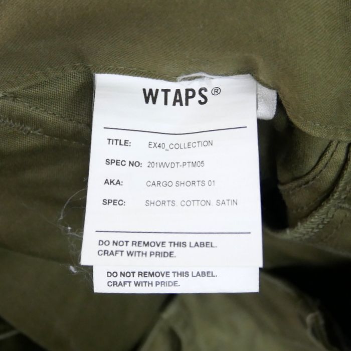 WTAPS ダブルタップス 国内正規 20SS CARGO SHORTS 01 COTTON SATIN カーゴショーツ ショートパンツ  201WVDT-PTM05 OLIVE DRAB OD オリーブドラブ 01 S - メルカリ