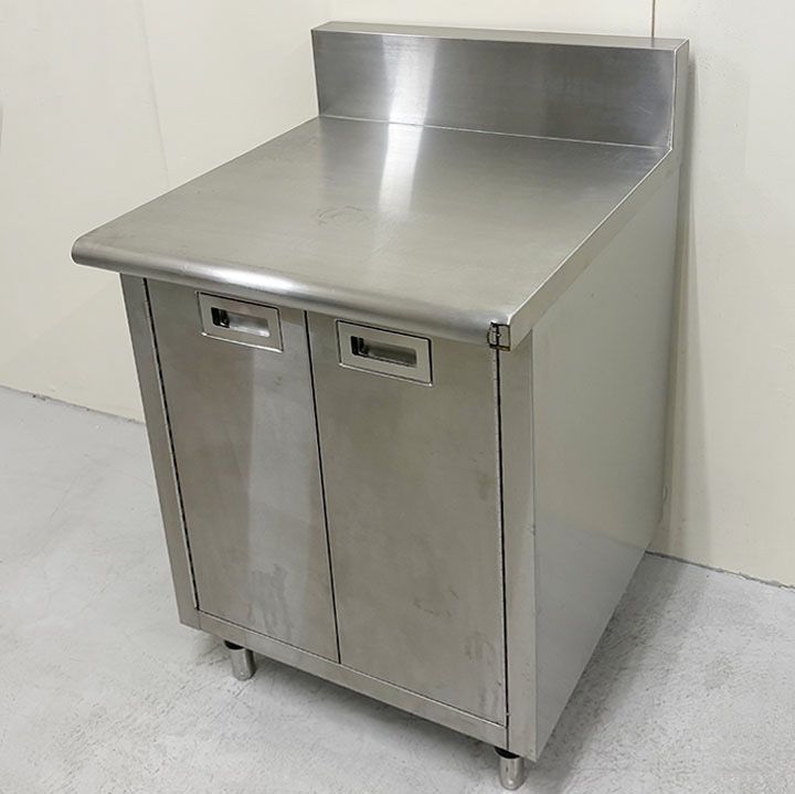 作業台 キャビネット バックガードあり 幅580×奥行600×高さ800 BG150mm 厨房機器 板金