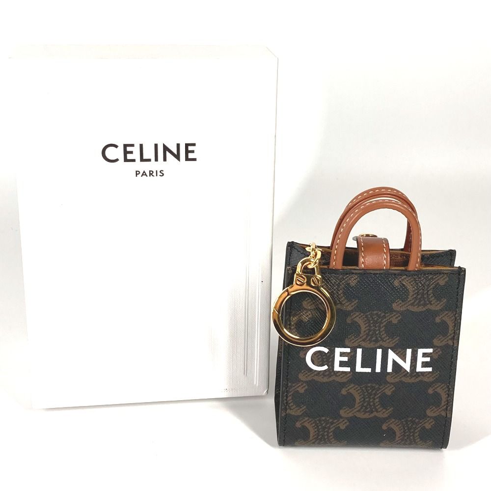 CELINE セリーヌ キーホルダー マイクロバーティカル カバ 10I492CZ1 レザー - メルカリ