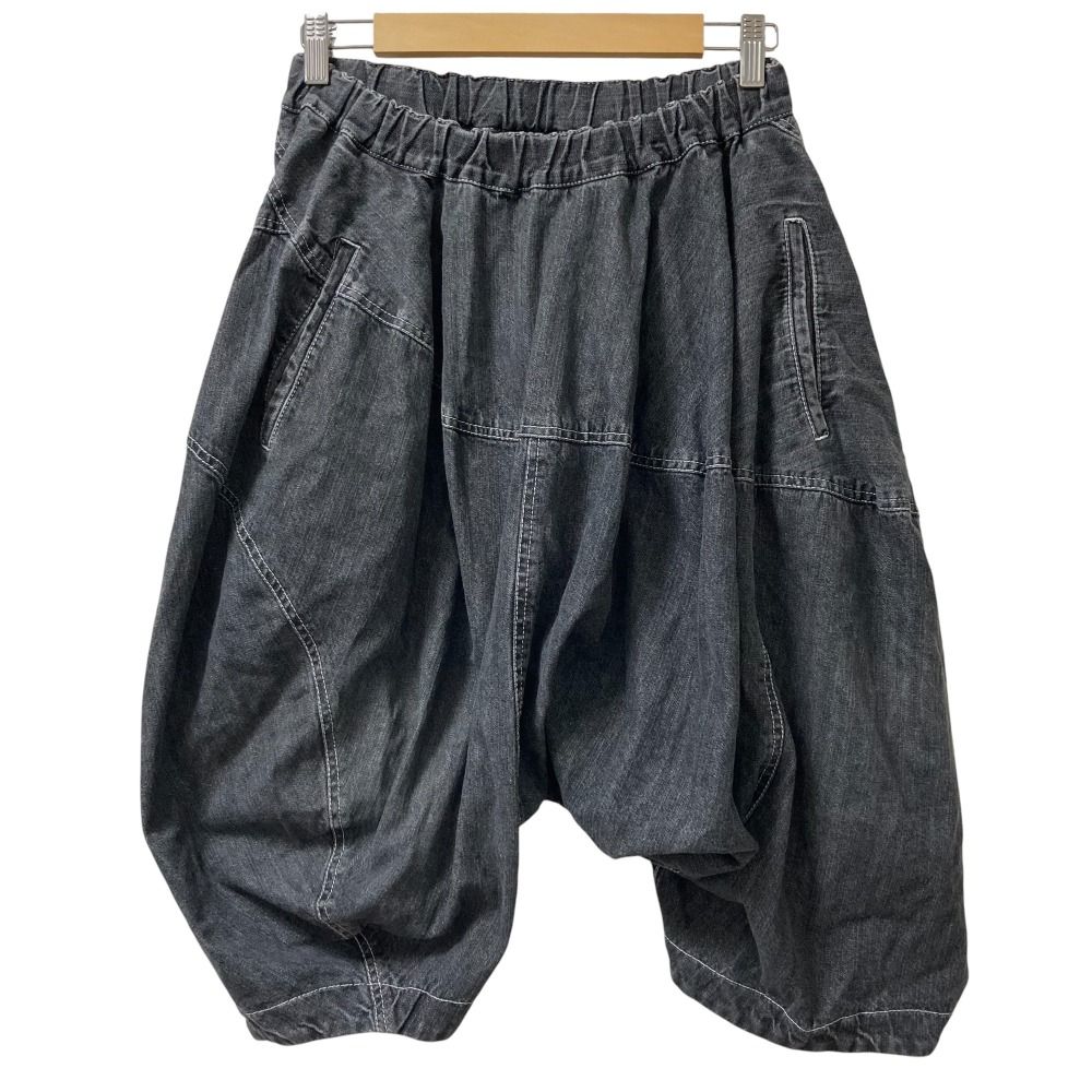 BLACK COMME des GARCONS ブラックコムデギャルソン ペンギンサルエルデニムパンツ サイズS ブラック レディース 古着