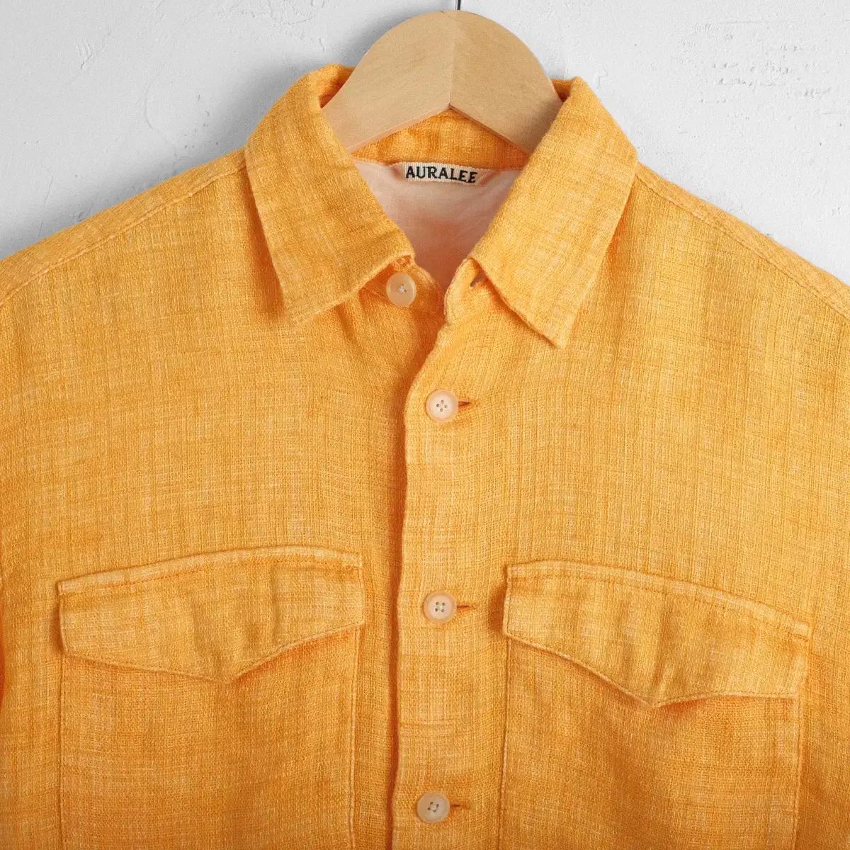 AURALEE - 新品・タグ付き AURALEE リネン ダブルフェイス ハーフスリーブ シャツ AURALEE - 新品・タグ付き AURALEE リネン ダブルフェイス