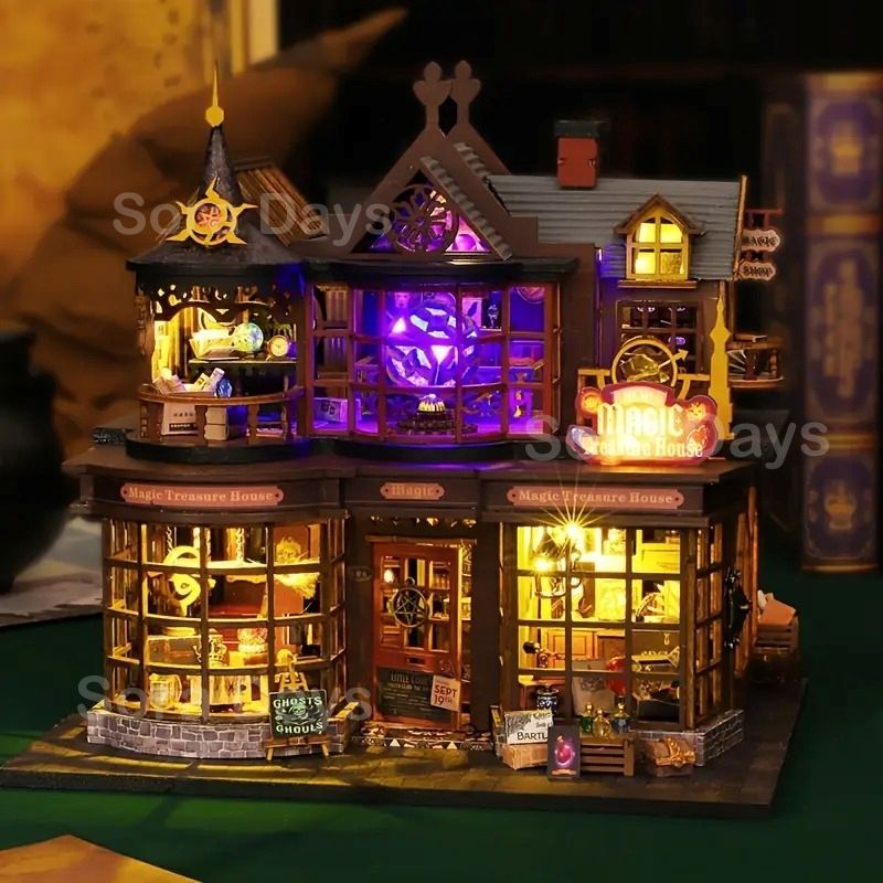 置物 オブジェ 建物模型キット ドールハウス ヴィンテージ風 かわいい 