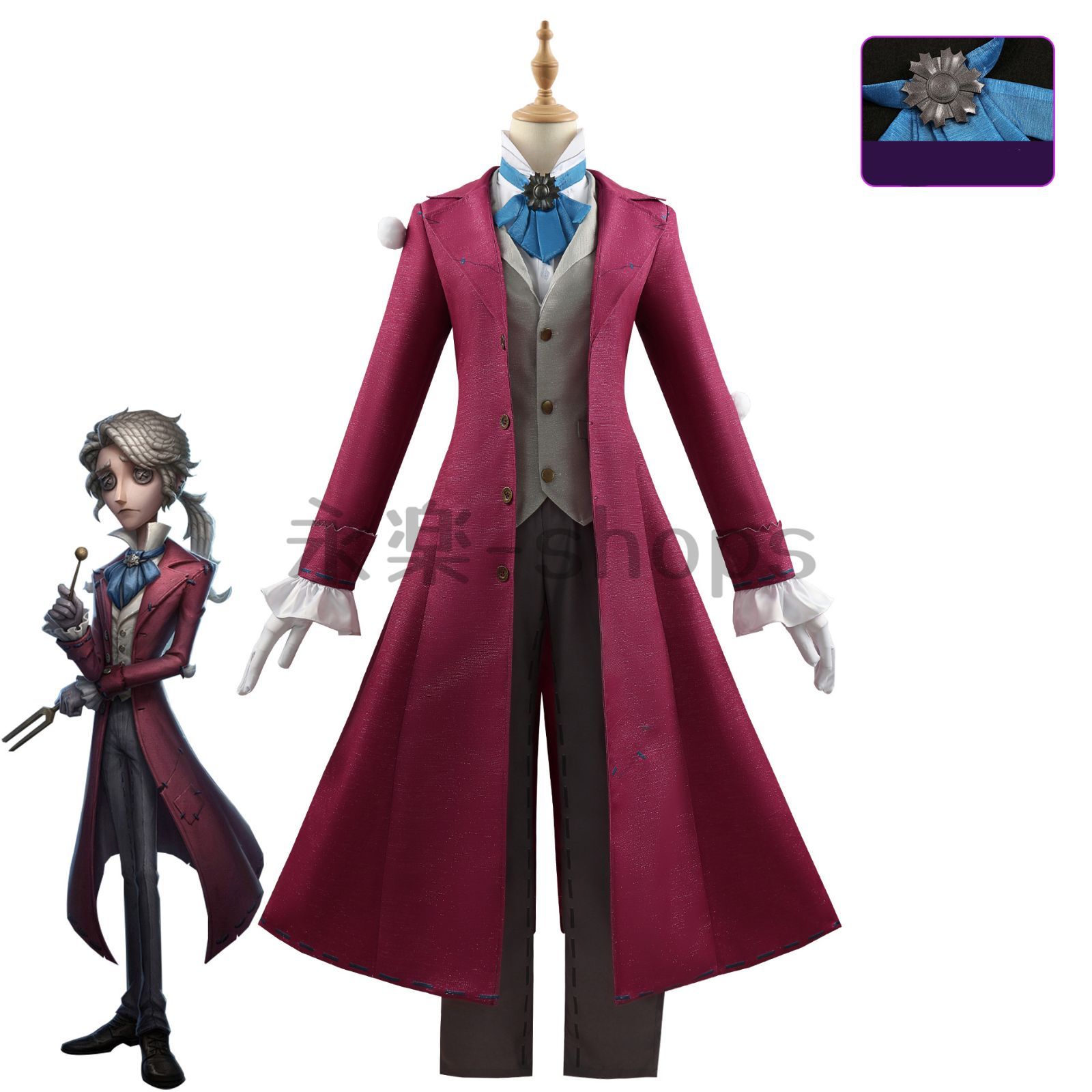 第五人格 IdentityV コスプレ衣装 子供用成人用 アニメ ゲーム コスチューム パーティーグッズ ハロウィン仮装 変装 三分妄想1⁄3Delusion第五人格 IdentityV 少女 UR衣装-エウリディーチェ コスチューム コスプレ衣装⁄ウィッグ