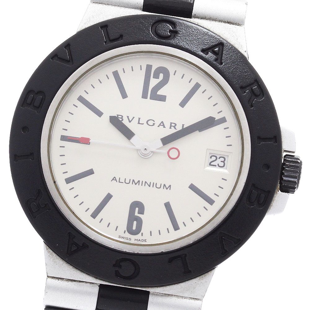ブルガリ BVLGARI AL38A アルミニウム デイト 自動巻き メンズ_908588