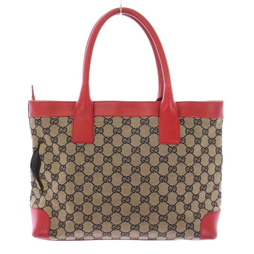 グッチ GUCCI トートバッグ ハンドバッグ GGキャンバス レザー
