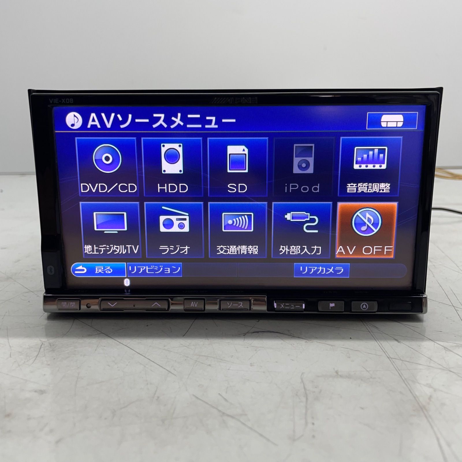 ALPINE アルパイン VIE-X08S 2DIN カーナビ DVD SD USB Bluetooth 