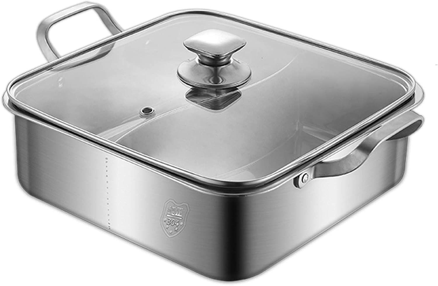 鴛鴦鍋 両手鍋 仕切り付き 2食鍋 火鍋   ステンレス だし汁   調理器具 両手鍋 仕切り 付き 2食鍋 ステンレス だし汁 冬鍋 火鍋 鴛鴦鍋