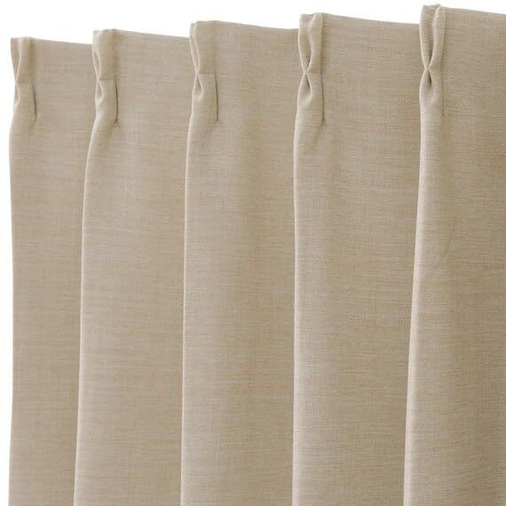 幅100×丈135cm×2枚 ニトリ 遮光2級 遮熱 消臭 カーテン アクト 100X135cm 2枚入り アイボリー NITORI 7320322