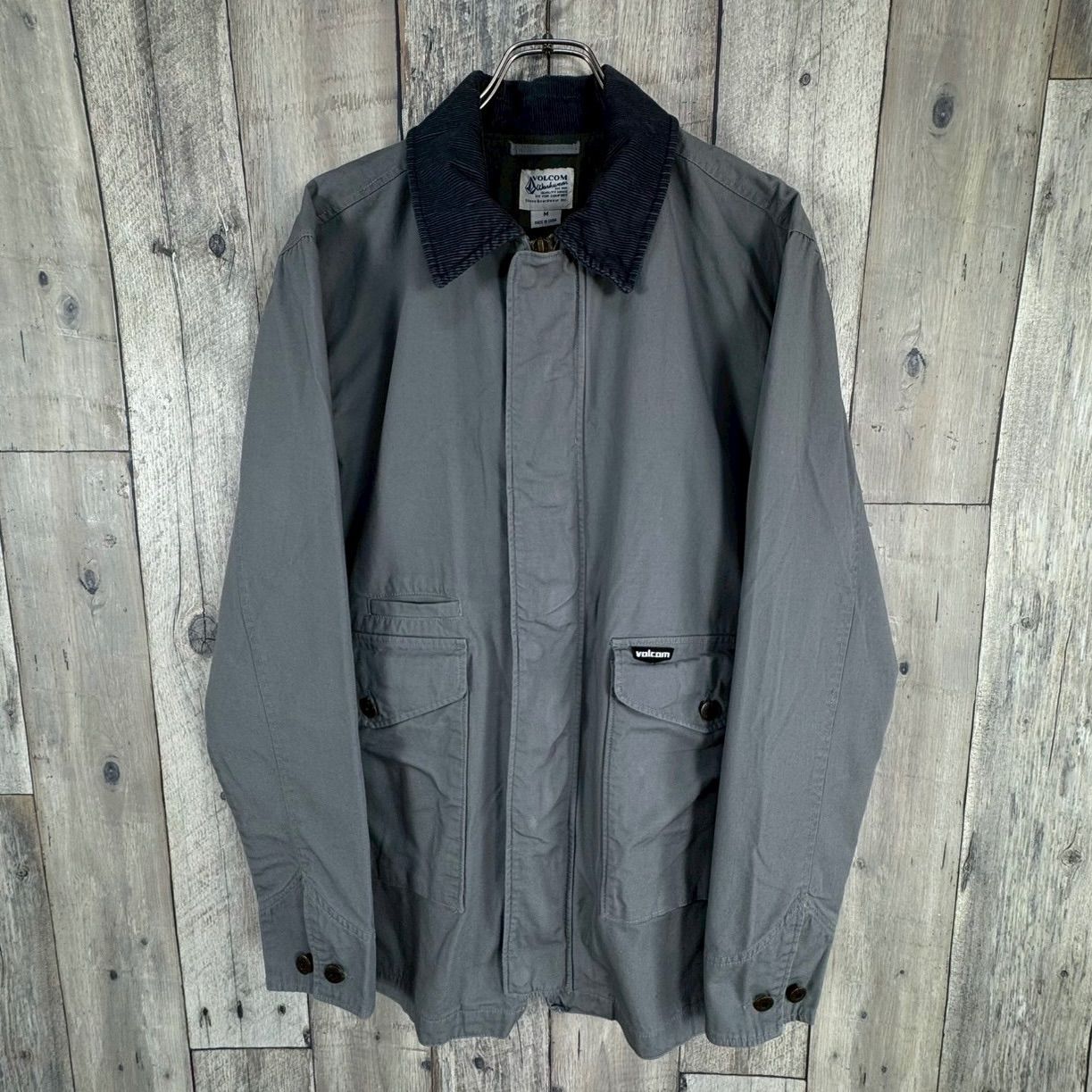 VOLCOM ボルコム 襟 コーデュロイ ワーク カバーオール ジャケット メンズ M サイズ