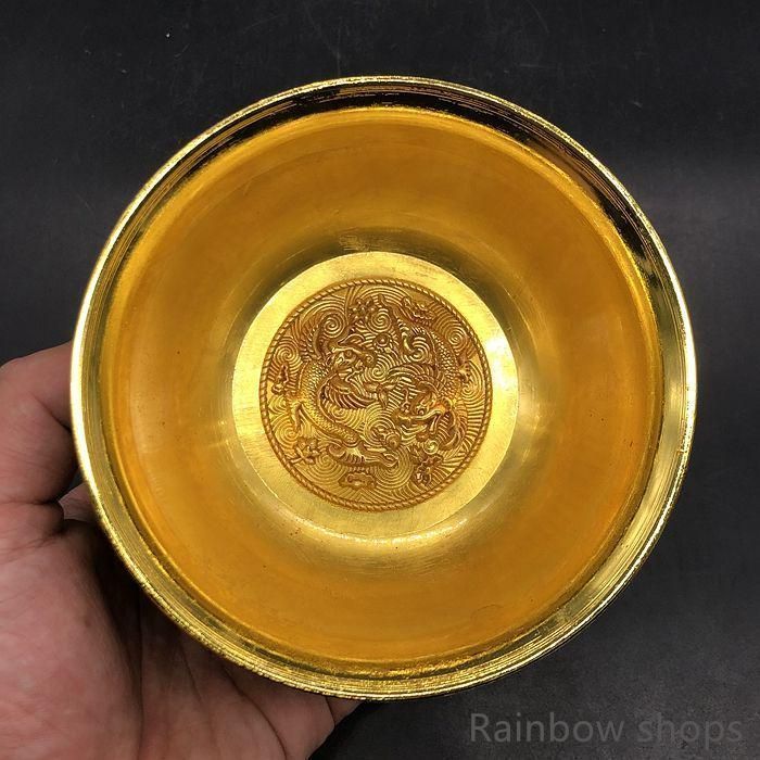 新品未使用】大清乾隆 花開富貴景泰藍花開富貴碗 装飾品 現代