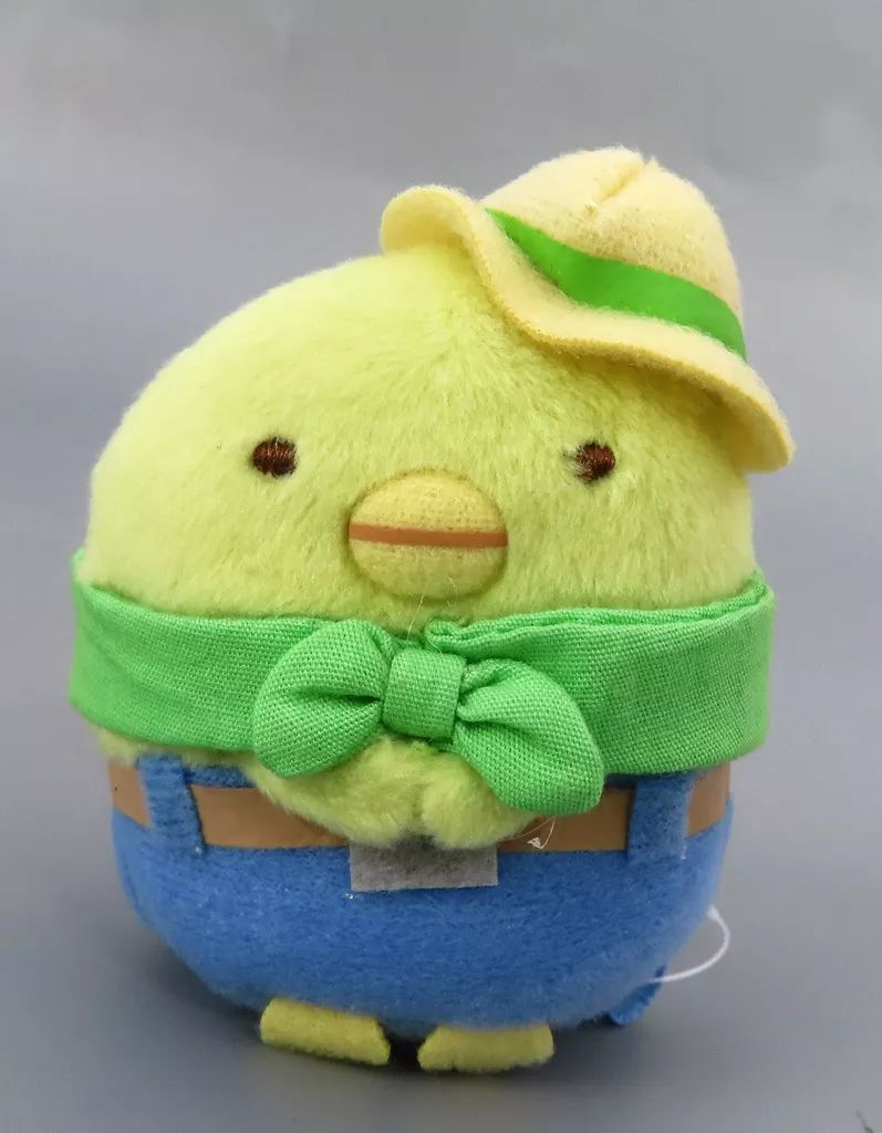 ぬいぐるみ　[タグ有・美品] ぺんぎん?(麦わら帽子＆デニム) てのりぬいぐるみ 「すみっコぐらし 農園つくるんです」 リリース記念 限定てのりぬいぐるみ プレゼントキャンペーン当選品 ぺんぎん? てのりぬいぐるみ すみっコぐらし プレゼント