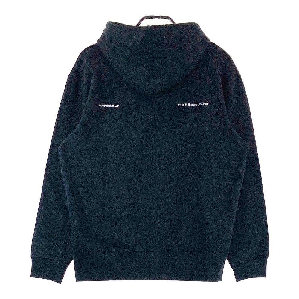 サイズ：L HYPEGOLF ハイプゴルフ ×HONESTBOY スウェットパーカー  ブラック系 [240101462517] ゴルフウェア メンズ ストスト HYPEGOLF ハイプゴルフ ×HONESTBOY スウェットパーカー ブラック