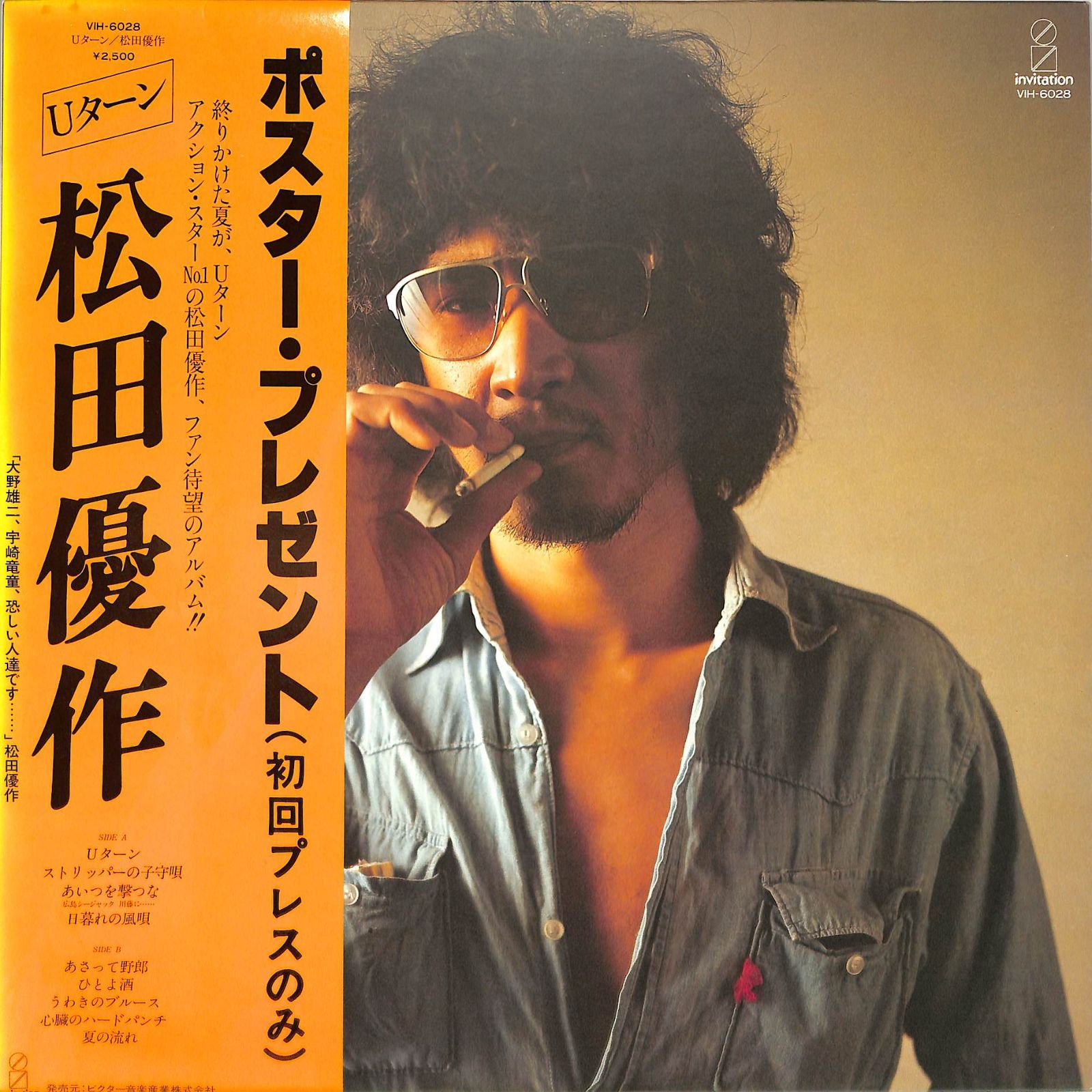 LP1枚 / 松田優作 with YOU & THE EXPLOSION BAND / Uターン (1978年