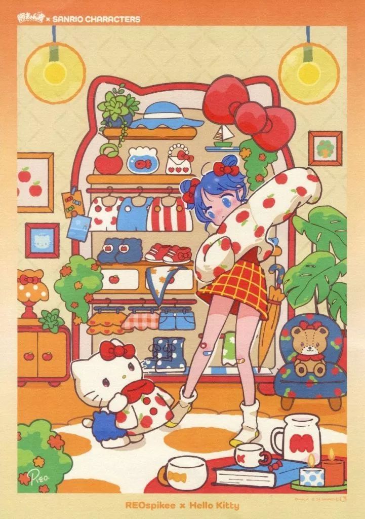 中古】ポスター A3ポスター REOspikee×Hello Kitty(ハローキティ