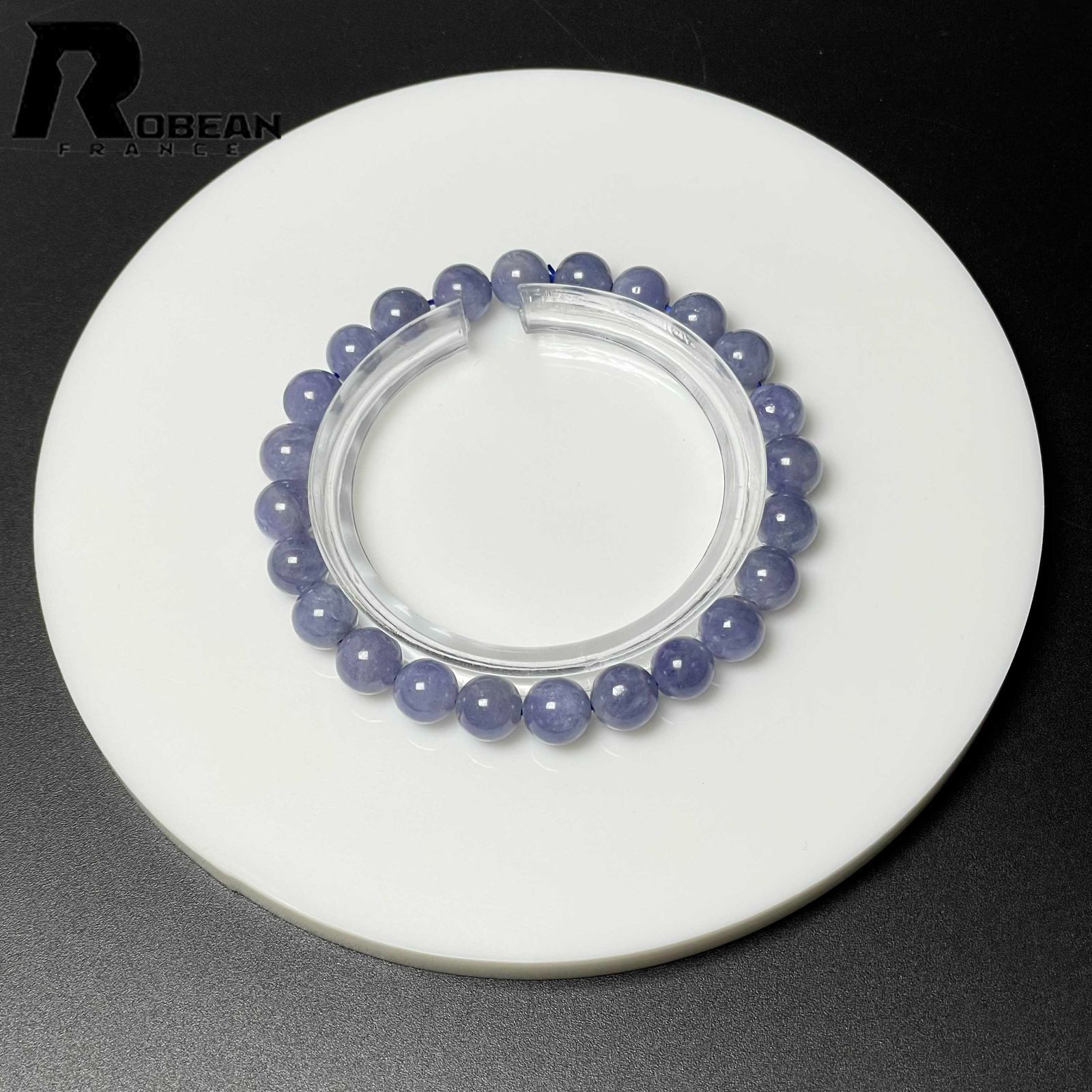 絶賛 EU製 定価7万円ROBEAN・タンザナイトパワーストーン ブレスレット 天然石 原石 お守り プレゼント2 7.1-7.6mm M0725009