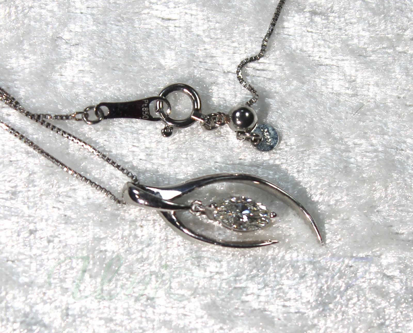 天然ダイヤモンド pt900 pt850 刻印ネックレス 鑑別付天然ダイヤモンドネックレス TypeA 0.357ct JVS2 Pt900/Pt850