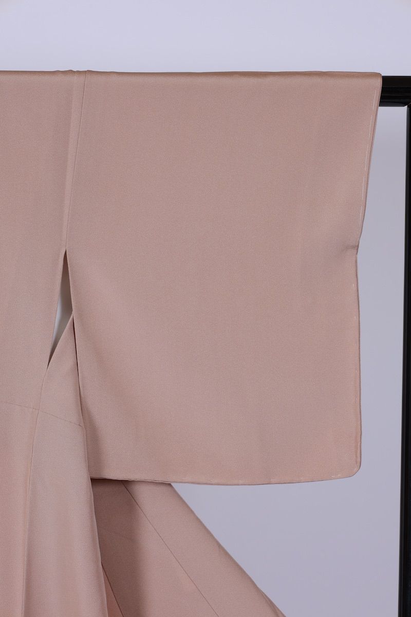 色留袖 本加賀友禅 新品未使用品 縫い紋五三の桐 薄茶 緑 松 花 鳥  