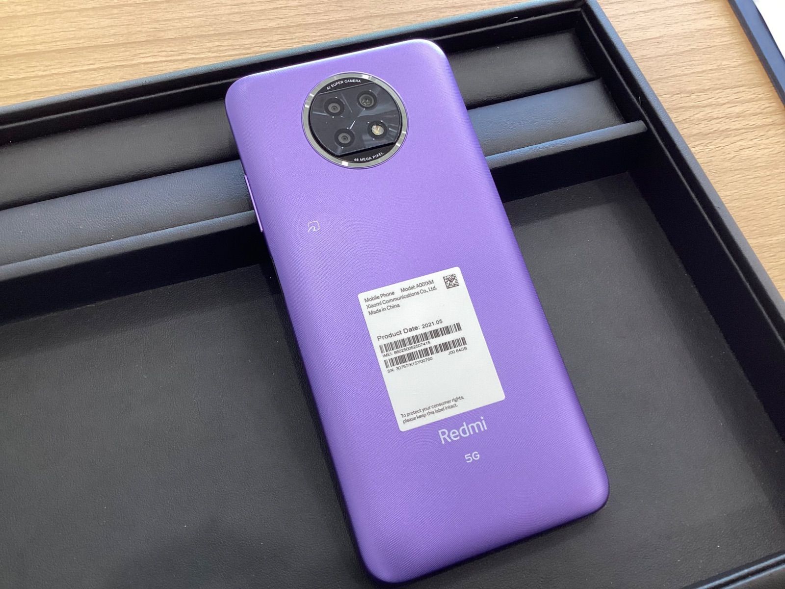 美品】スマホ本体 Redmi Note 9T パープル 初期化済み 【極美品】Redmi