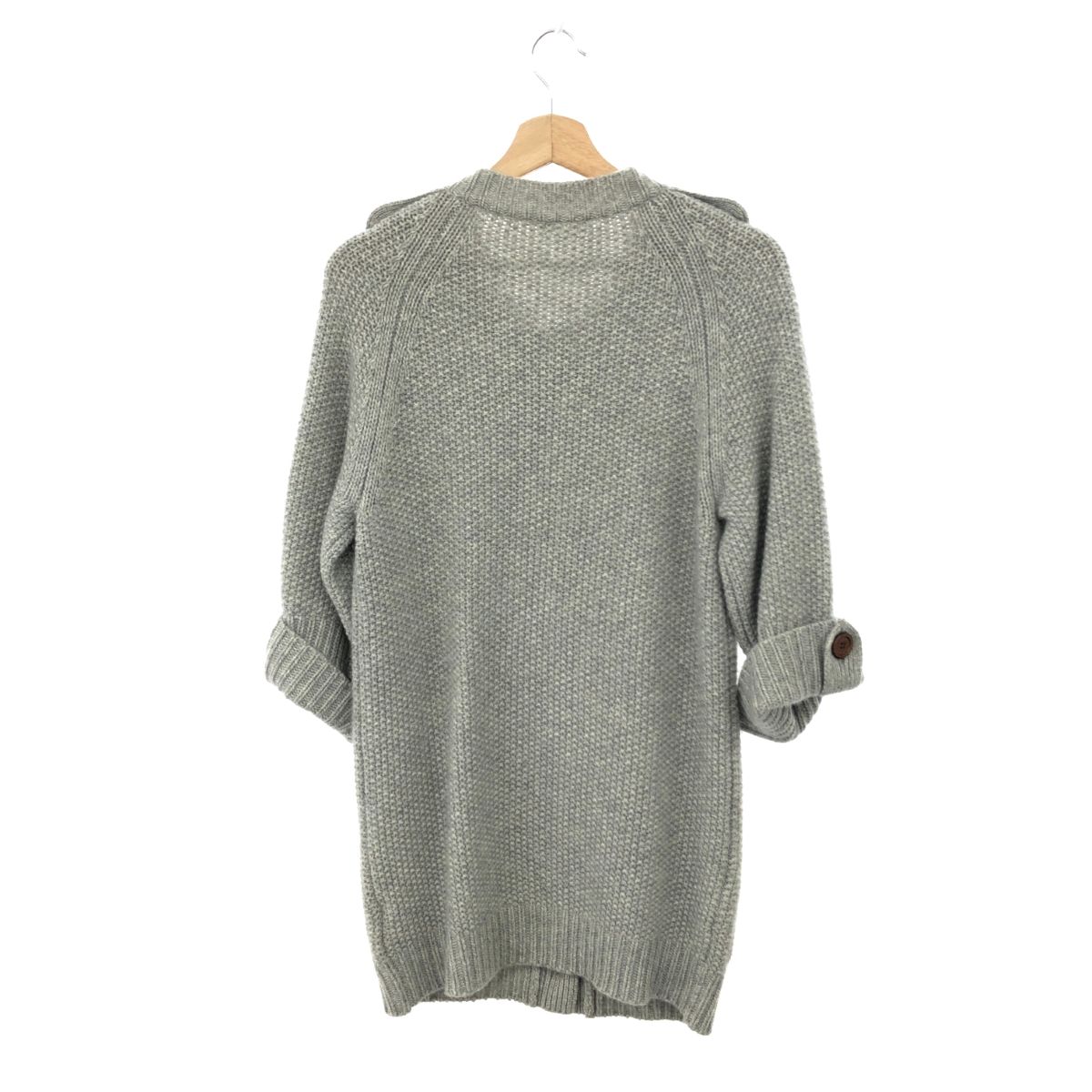 Chloe クロエ ロングカーディガン サイズ:XS グレー カシミヤ100 