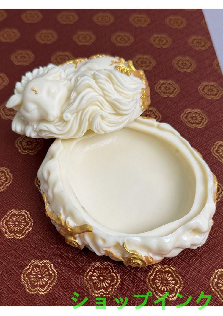 象牙果蒔金九尾狐盤香炉 茶道具 香道具 工芸品 美術品 置物