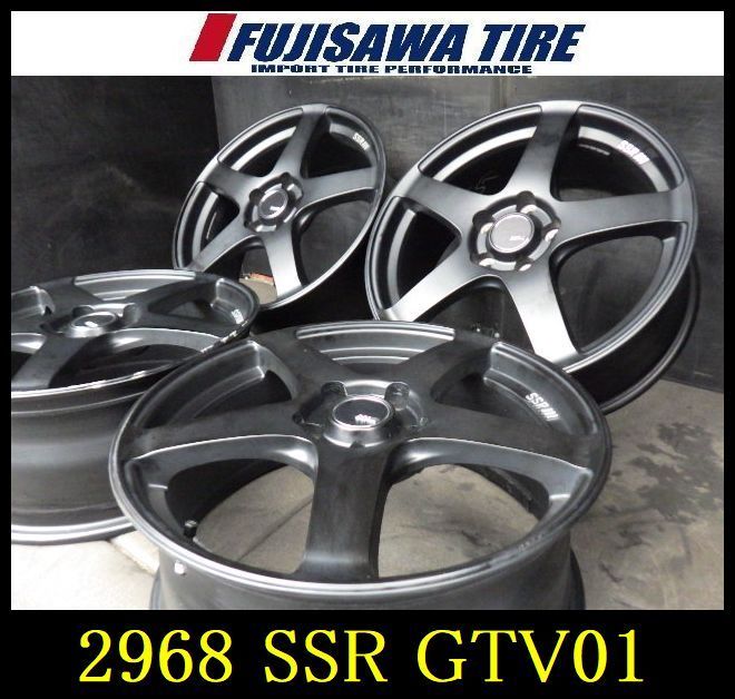 2968 送料無料▲SSR GTV01▲18x7.5J 5穴 PCD114.3 53◆4本