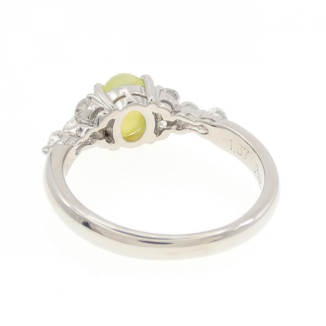 PT900 クリソベリルキャッツアイ リング 1.37CT - メルカリ 