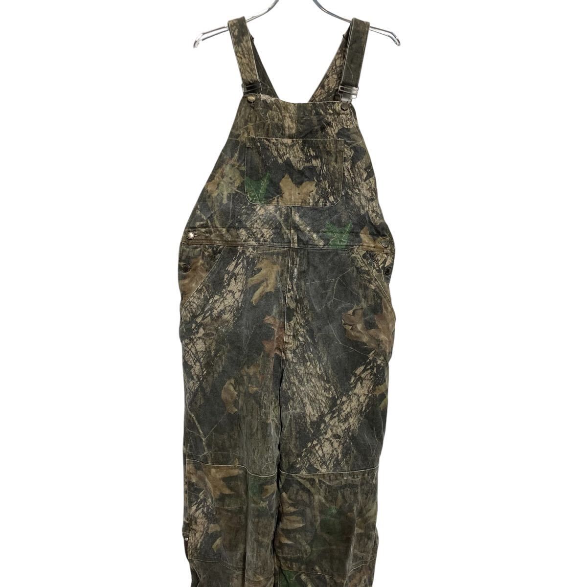 SPORTS AFIELD 中綿 ダック オーバーオール W38 L リアルツリーカモ 迷彩 ワークウェア サロペット 作業着 古着卸 アメリカ仕入 a701-5314