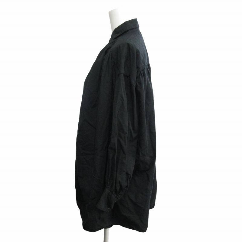 KIJI◆長袖ブラウス/1/コットン/BLK/BBZ1002204A0001 キジ KIJI 近年モデル プルオーバーシャツ ギャザー ブラウス