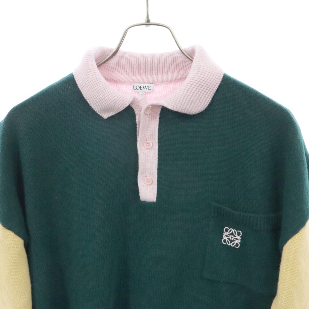 LOEWE エンブロイダリー長袖ポロシャツ LOEWE エンブロイダリー長袖
