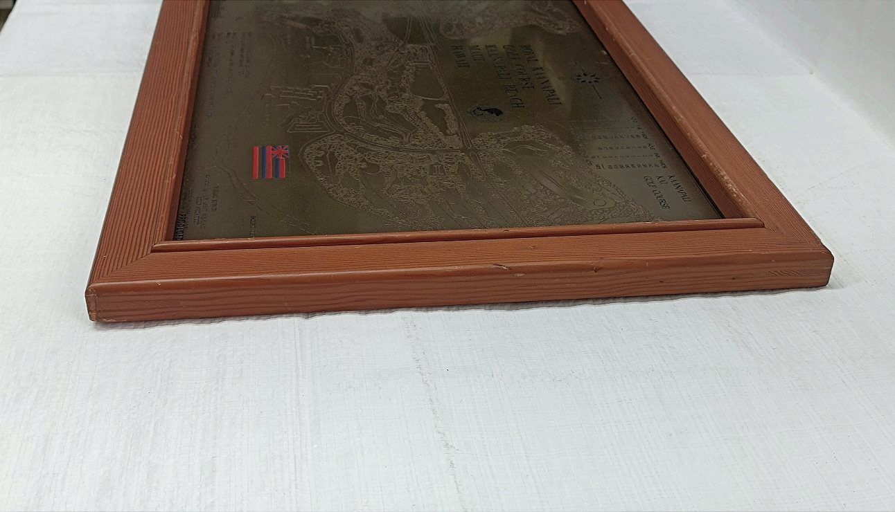 ・マウイ島　ロイヤル　カアナパリゴルフコース　銅板レリーフ　by LENOX マウイ島 ロイヤル カアナパリゴルフコース 銅板レリーフ by