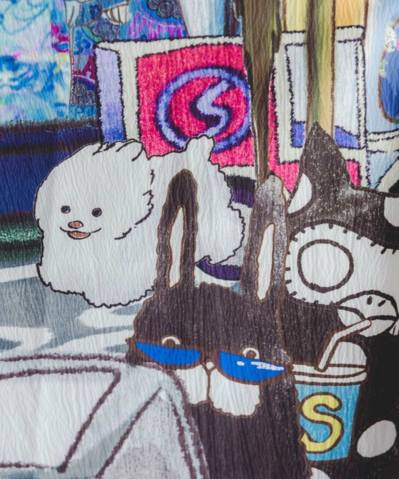 ScoLar 152755：四季の柄・ヴィンテージカー 2柄展開スカート
