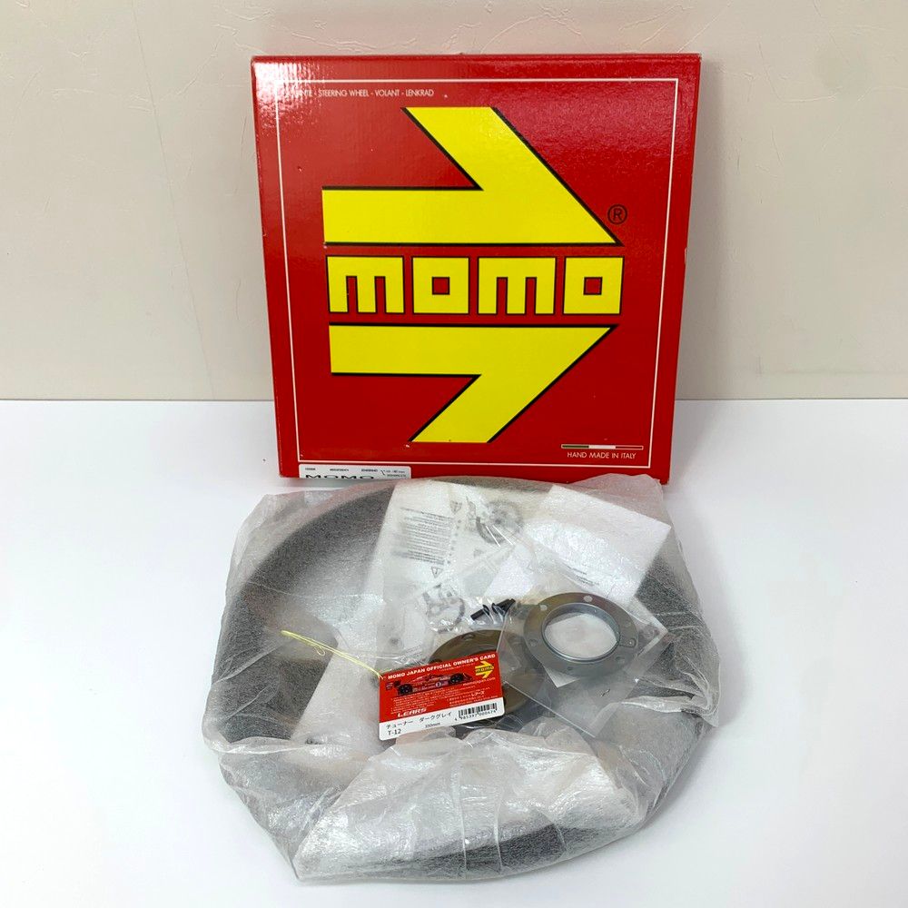 MOMO モモ T-12 ステアリングチューナー 35パイ ダークグレイ 350mm ハンドル