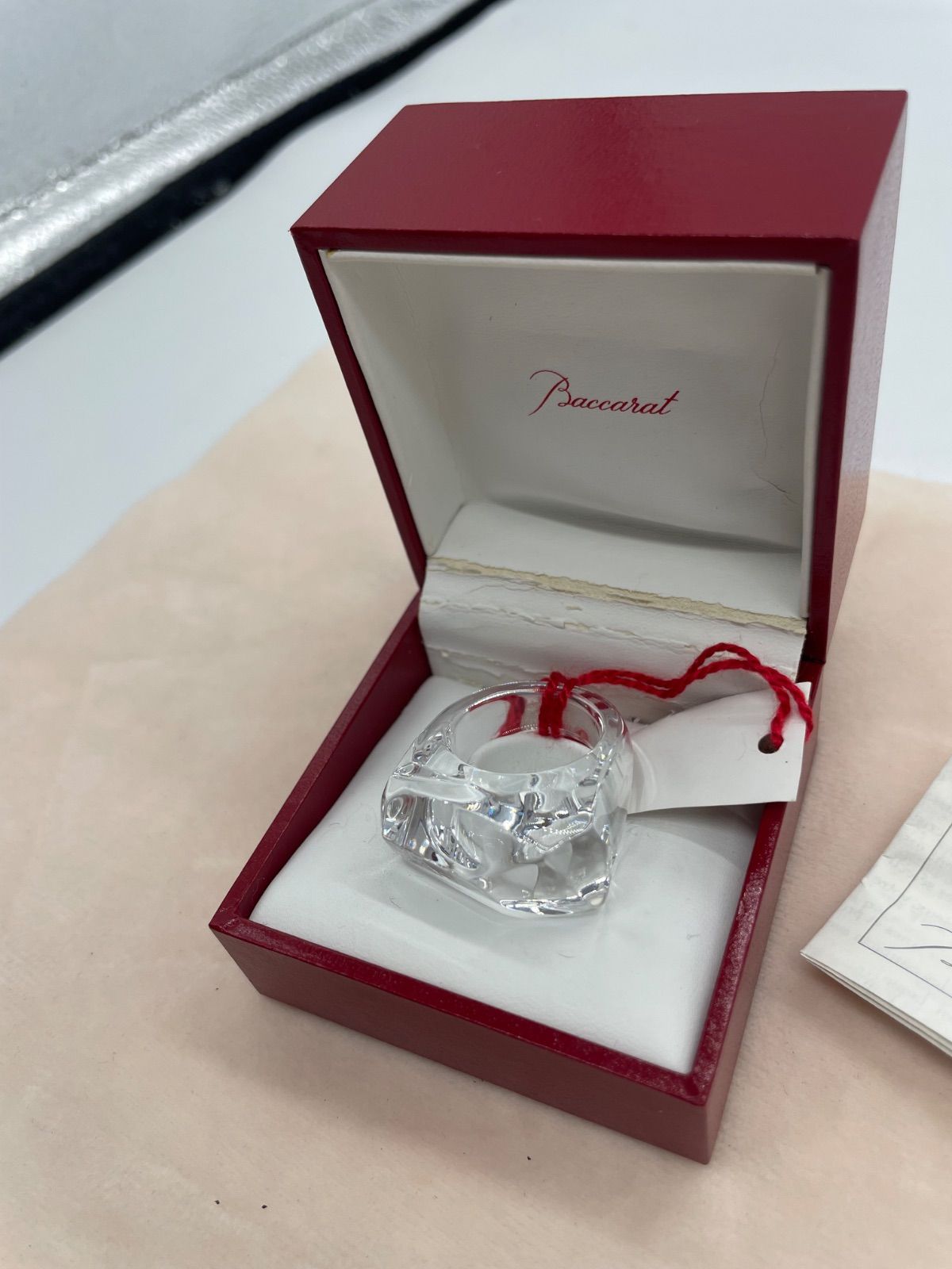 バカラ Baccarat クリスタル リング 指輪 16号 箱付き タグ付き