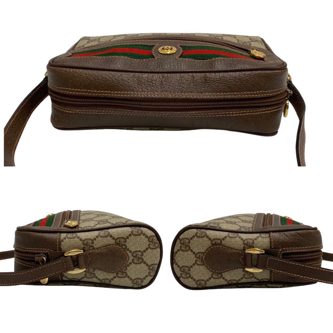 極 美品 GUCCI グッチ オールドグッチ ヴィンテージ シェリーライン GG