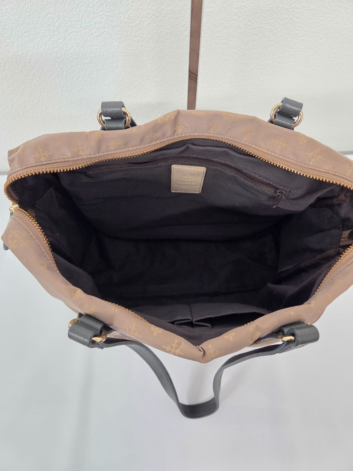 russet ラシット モノグラム トートバッグ ブラウン×ブラック ナイロン 