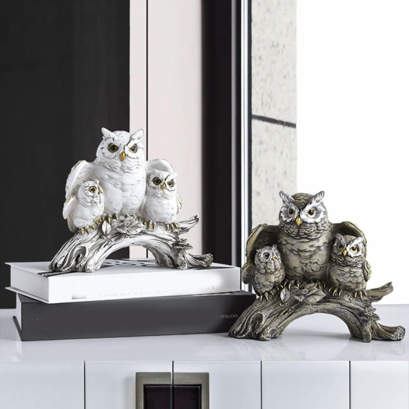 フクロウの陶器置物3点セット フクロウの陶器置物 3体セット 3体セット - メルカリ 貯金箱 Yahoo