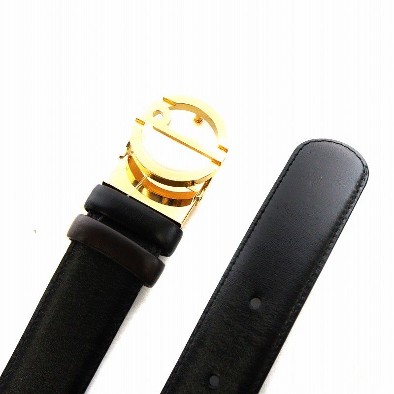 ダンヒル dunhill ベルト ハトメ ゴールド金具 レザー 40/100 黒