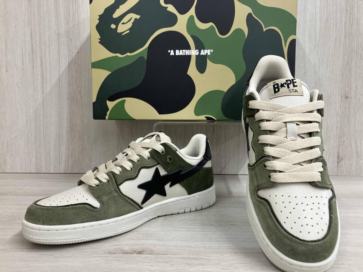 A BATHING APE スニーカー OZX SH MX91009 KHU8.5 26.5cm カーキ