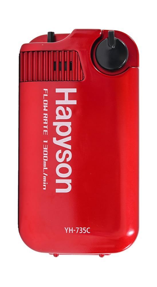 Color メタリックレッド ハピソン Hapyson YH-735C-R 乾電池式エアーポンプ メタリックレッド