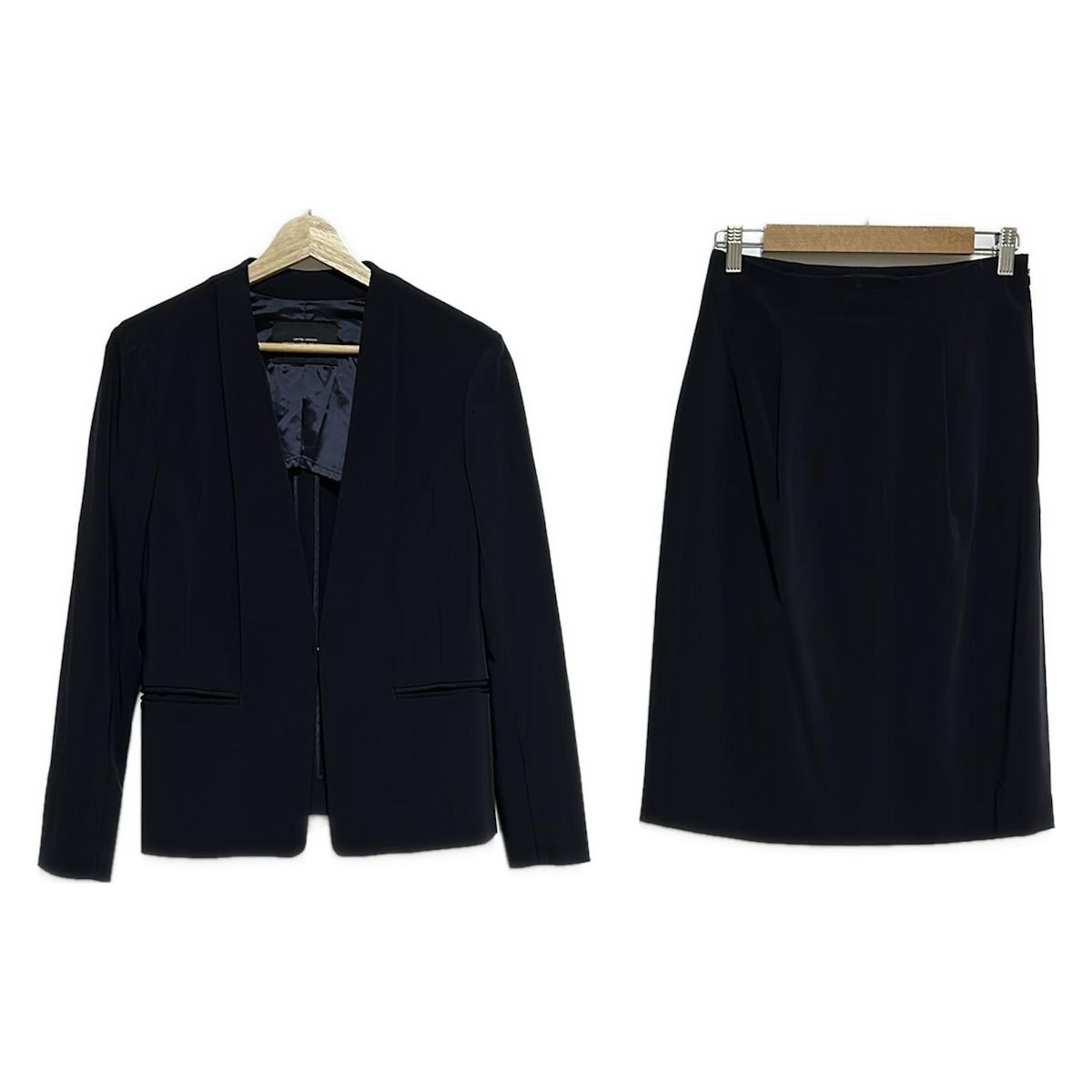 United Arrows GREEN LABEL RELAXING ユナイテッドアローズ グリーンレーベル スカートスーツ レディース - ダークネイビー 3点セット